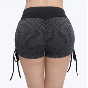 women's honeycomb butt lifting drawstring quick drying shorts(yumesilm)