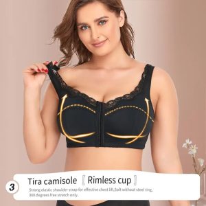 women's push up front opening breathable bra