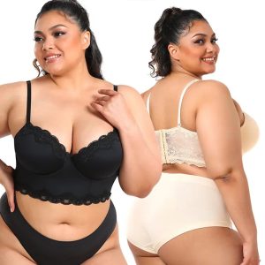 women's lace beautiful back plus size push up bra