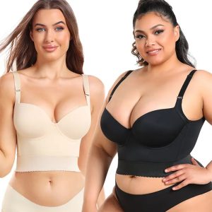 yumesilm women's plus size smoothing deep cup bra