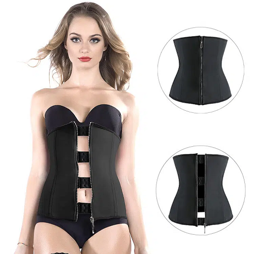 yumesilm double compression zipper waist cincher