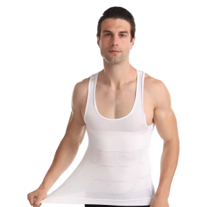 men's compression tummy control shaping fitness vest