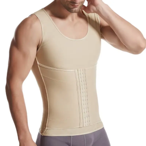 yumesilm men's hook and eye quick dry tight tummy vest