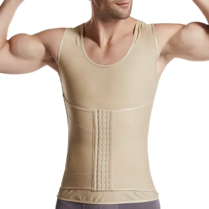 men's hook and eye quick dry tight tummy vest