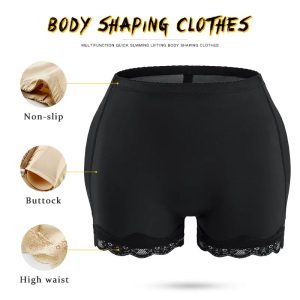 women's breathable lace butt padded briefs