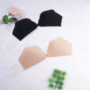 women's half cup push up silicone sticky bra