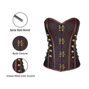 women's gothic adjustable lace-up punk corset