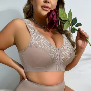 full cup breathable plus size bra