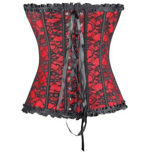 floral lace trim bustier corset top