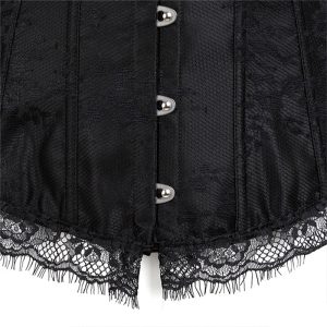 lace long-sleeve bustier for plus size girl