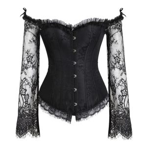 yumesilm lace long-sleeve bustier for plus size girl