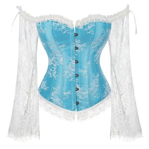 lace long-sleeve bustier for plus size girl