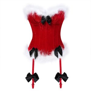 plus size christmas bow tie corset top for women Yume Silm