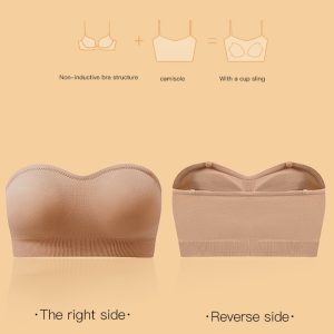 plus size one piece seamless non-slip silicone bra