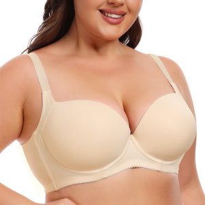 thin glossy plus size bra without marks with steel ring