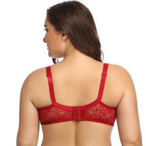 full cup plus size lace bra with steel ring