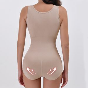 new double layer reinforced stretch sculpting body shaper