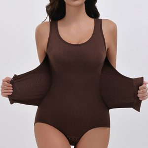 new double layer reinforced stretch sculpting body shaper