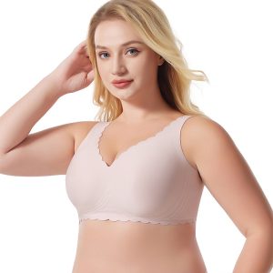 thin cup wave glossy seamless plus size bra Yume Silm