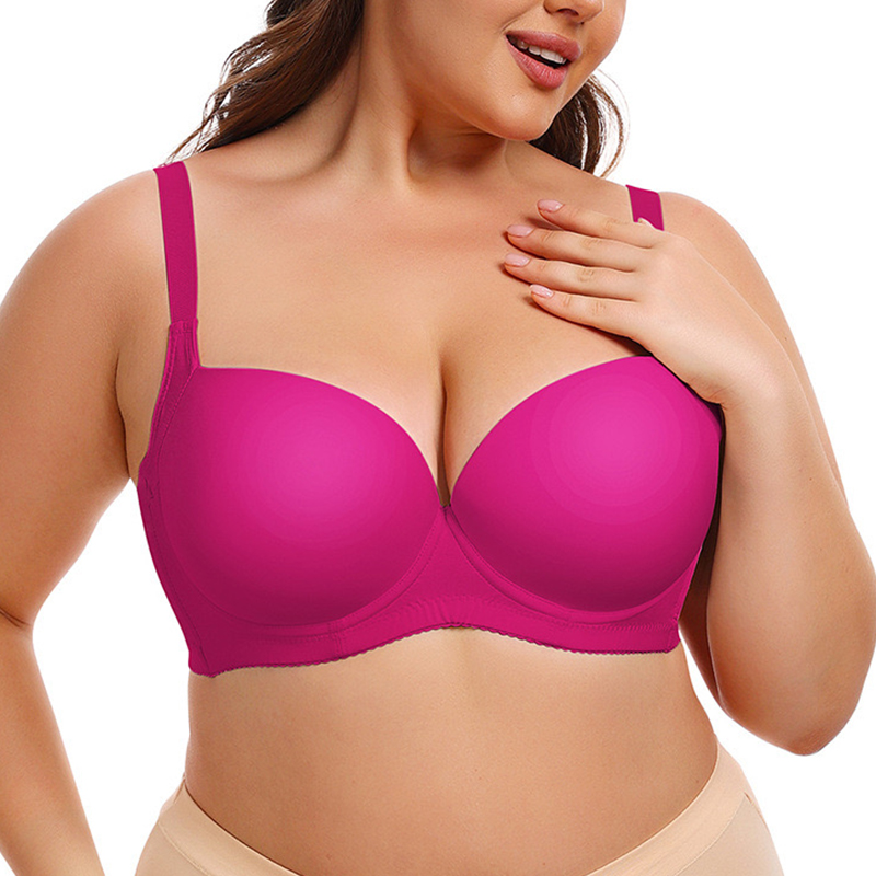 thin glossy plus size bra without marks with steel ring Yume Silm