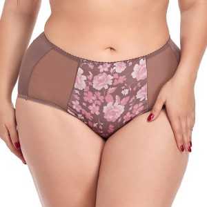 summer thin semi-transparent high waist large size briefs for women