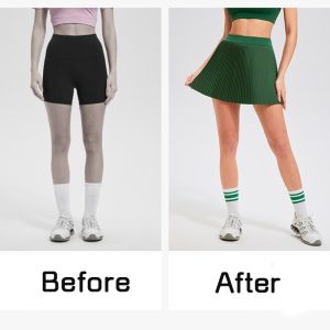 multi-color pleated tennis yoga skirt