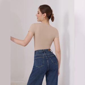 high quality encrypted outerwear short sleeve thong body shaper