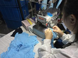 shapewear maker sews details up close