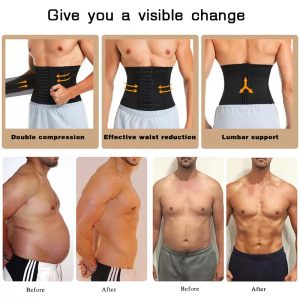 lightweight mesh waist trainer for men before and after