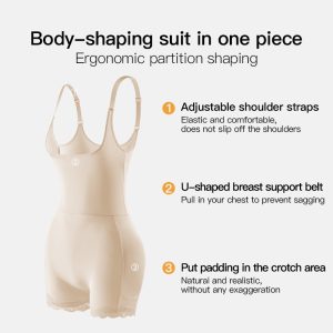 Plus size butt lifting bodysuit with 3D padded hips