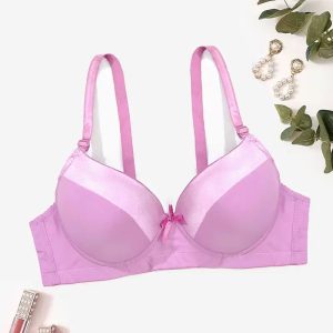 pink plus size smooth lightweight bra