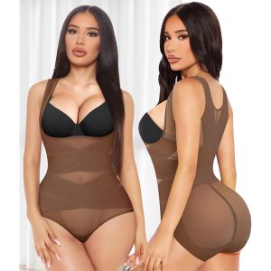 summer breathable cross shapewear bodysuit