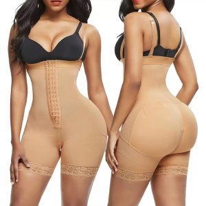 zipper hook bodysuit shapewear tummy control & butt lift yumesilm