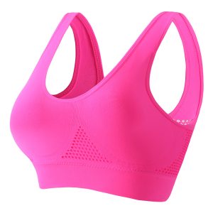 plum wholesale women's plus size breathable wireless push up yoga bra