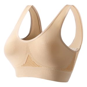 skin wholesale women's plus size breathable wireless push up yoga bra
